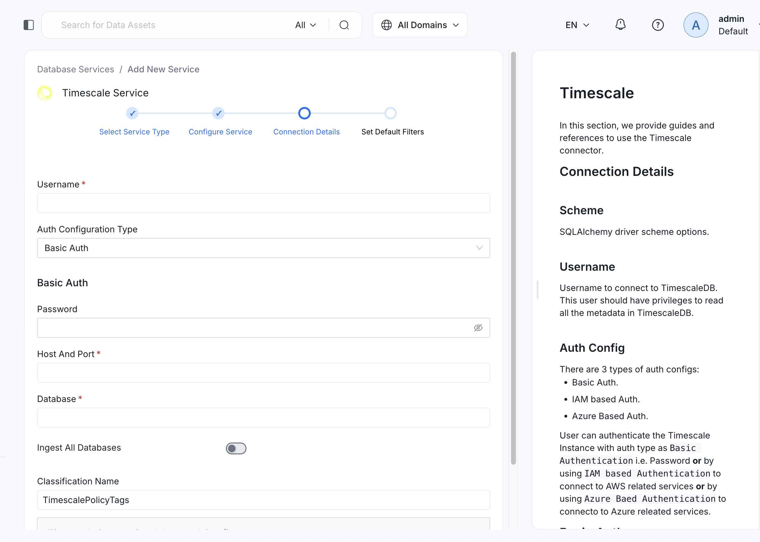 Configure Service connection